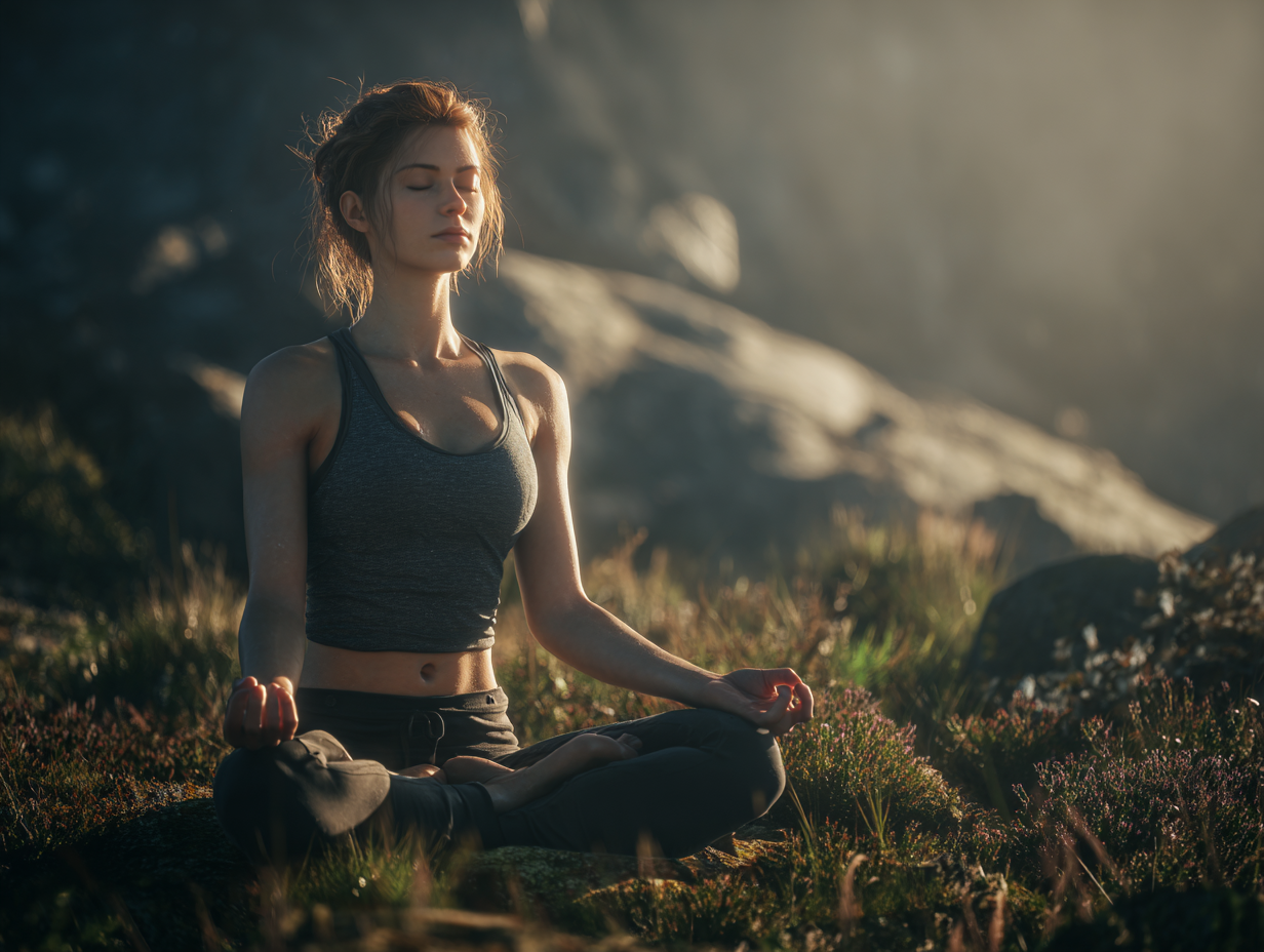 Practică de yoga în natură